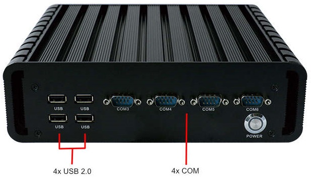 IBOX-602  - Komputer przemysowy z pojemnym dyskiem SSD (2x Display Port + HDMI + VGA)