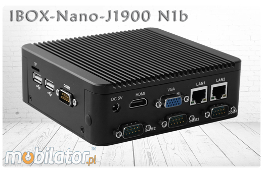 Komputer Przemysowy Fanless MiniPC IBOX-Nano-J1900 N1b