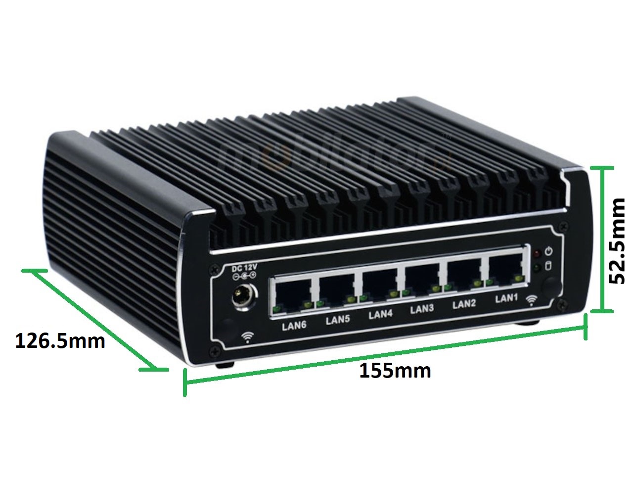  IBOX N133  v.13, wymiary HDD DDR4 , przemysowy, may, szybki, niezawodny, fanless, industrial, small, LAN, INTEL i3