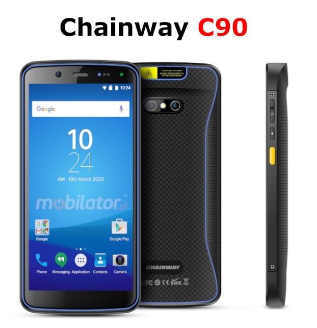 Chainway C90 v.2 wstrzsoodporny przemysowy wytrzymay odporny smartfon NFC 4G IP65 skaner kodw kreskowych 2D Coasia