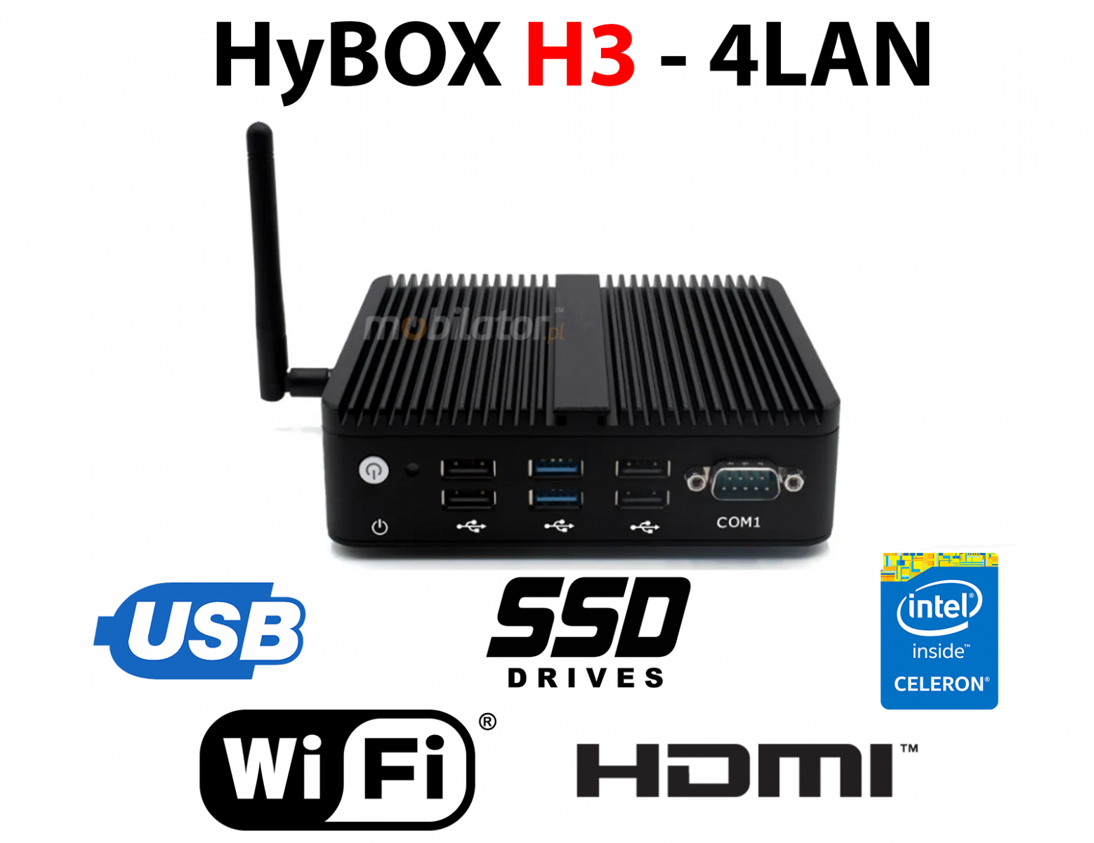 HyBOX H3-4LAN may niezawodny szybki i wydajny mini pc w metalowej obudowie przystosowany do pracy na hurtowni