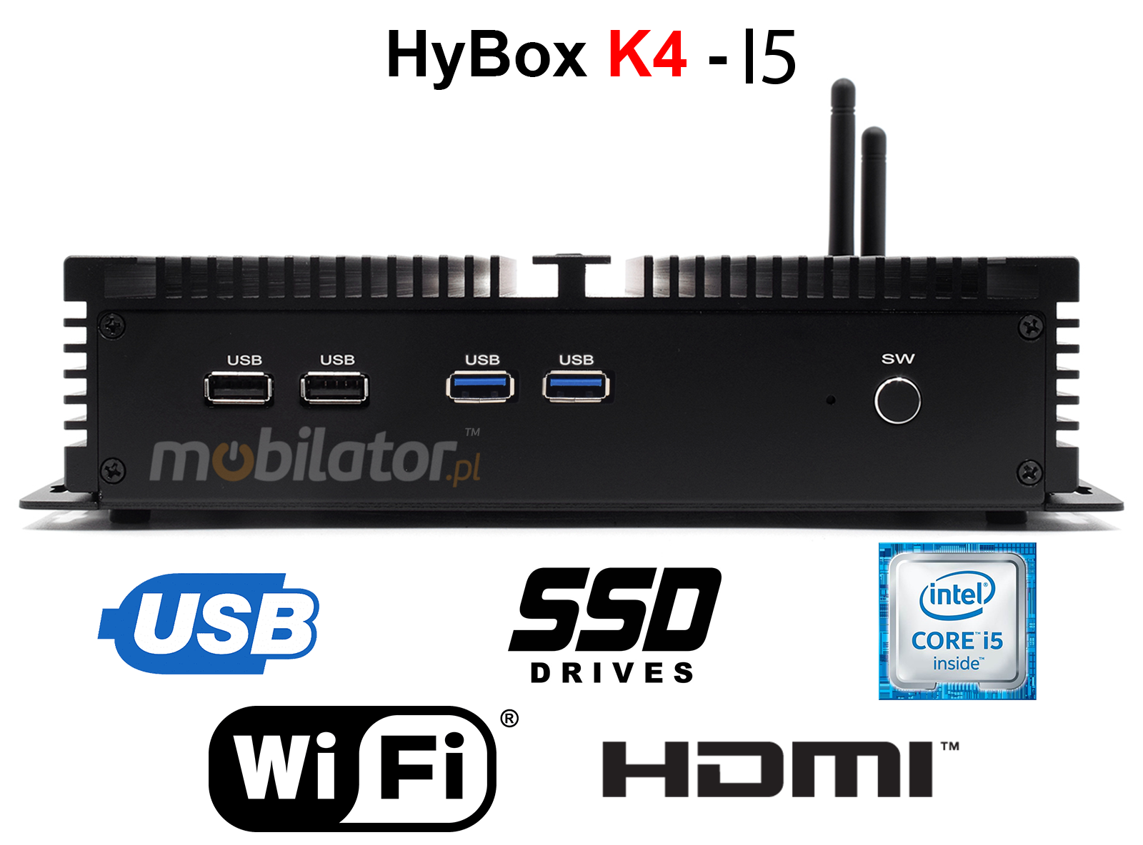 HyBOX K4 may niezawodny szybki i wydajny mini pc w metalowej obudowie przystosowany do pracy na biurze