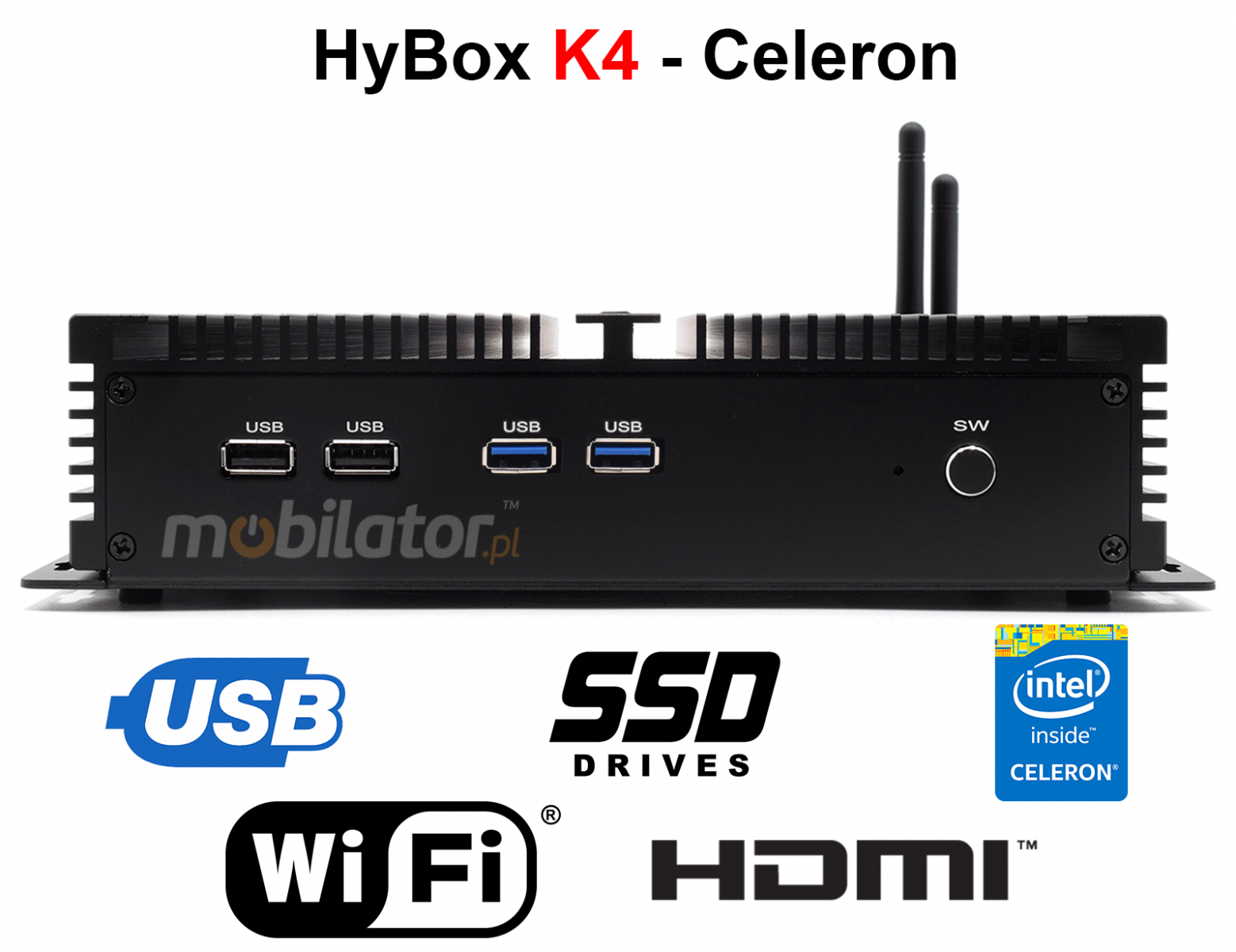 HyBOX K4 - Wielofunkcyjny i wytrzymay MiniPc przemsyowy dla Profesjonalistw w metalowej obudowie 