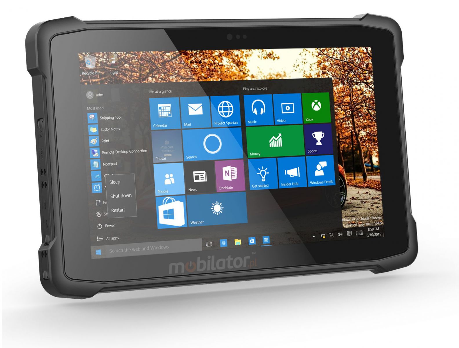 Emdoor I11H v.6 - Wstrzsoodporny dzisiciocalowy tablet z NFC, 4G i Windows 10 Home, czytnikiem kodw 1D MOTO, Bluetooth 4.2, 4GB RAM pamici oraz dyskiem 64GB