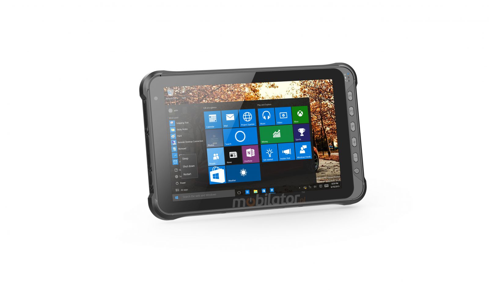 Emdoor I15HH v.16 - Odporny na upadki tablet z systemem Windows 10 Home, BT 4.2, 4G, dyskiem twardym 128GB, 4GB RAM, czytnikiem kodw 2D Honeywell oraz UHF