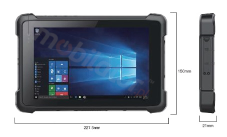 Emdoor I81H v.5 - Wytrzymay, omiocalowy tablet z czytnikiem kodw 1D MOTO, Bluetooth 4.2, 4GB RAM pamici, dyskiem 64GB, NFC, 4G i Windows 10 PRO