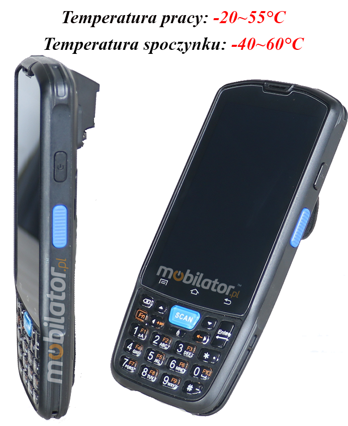 MobiPAD 7F – niewielkich rozmiarw kolektor danych, smartfon przemysowy, z 4 calowym ekranem, lekki i porczny, wbudowany skaner 2D, pojemna bateria, dugi czas pracy, 2GB RAM i 16GB ROM