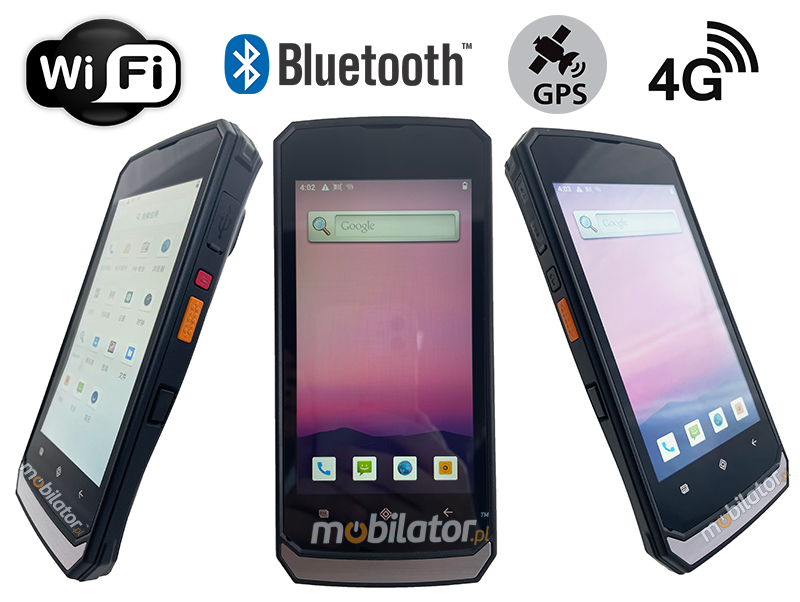 MobiPAD V20 – wielofunkcyjny terminal danych z NFC i  , wzmocniony smartfon przemysowy ze skanerem kodw kreskowych 2D Zebra SE5500 i LF RFID 125khz, Wifi i Bluetooth, system Android, 4GB RAM, 64GB ROM