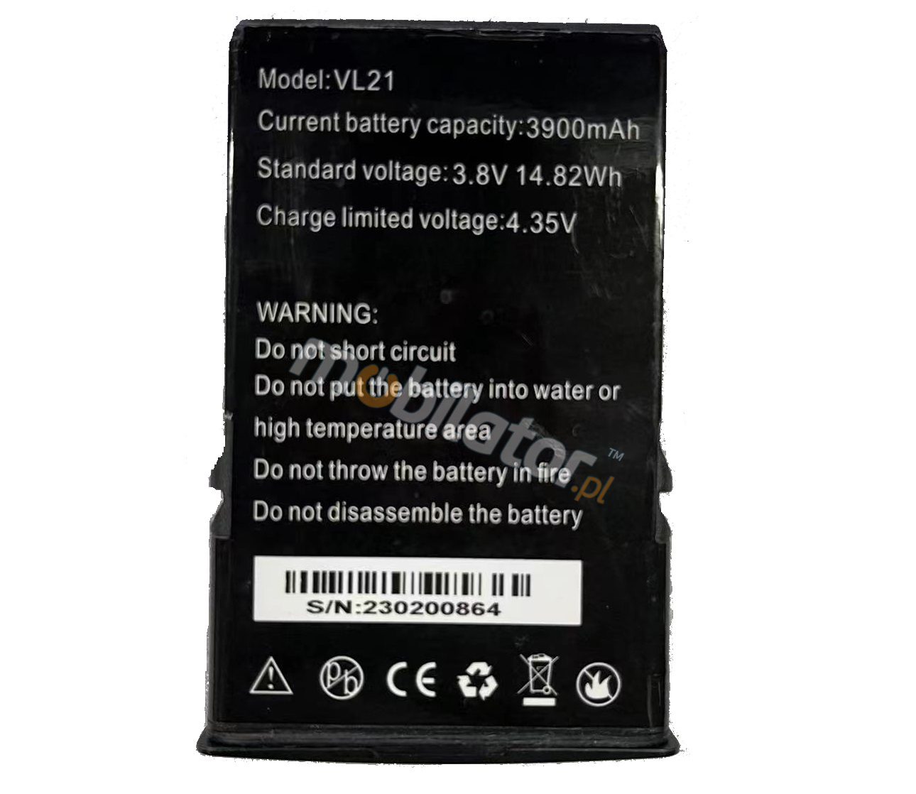 MobiPAD V20 - bateria 3900 mAh