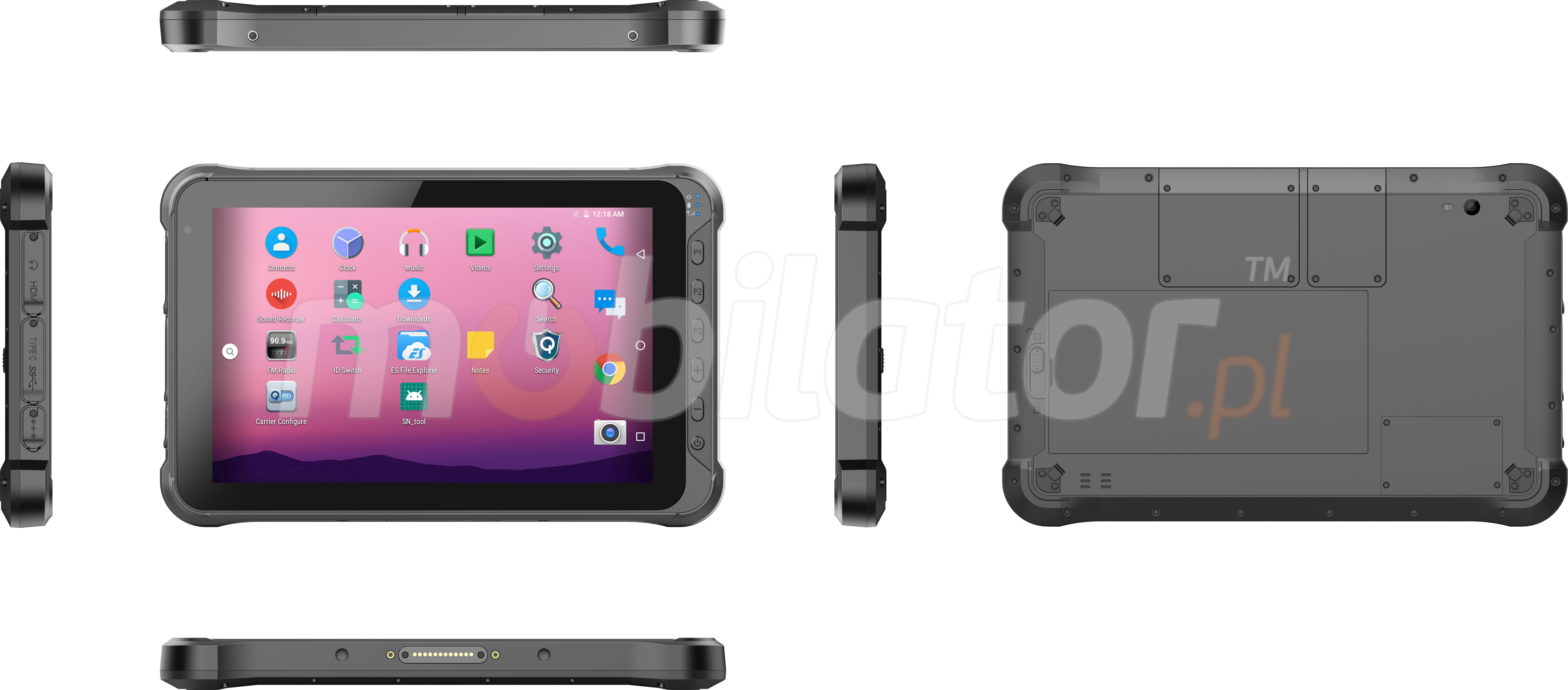 Emdoor Q15P v.3 - Odporny na upadki dziesiciocalowy tablet z Bluetooth 4.1, Androidem 10.0 GMS, 4GB RAM pamici, dyskiem 64GB, czytnikiem kodw 2D N3680 Honeywell, NFC  i 4G 