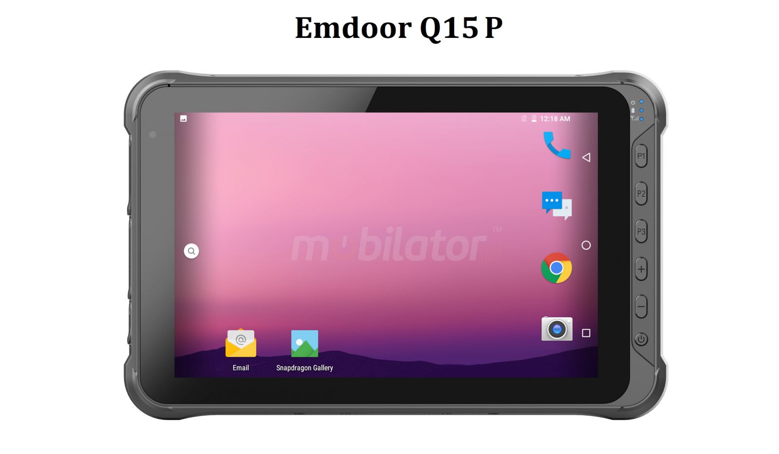 Emdoor Q15P v.7 - Wodoodporny 10-calowy tablet z czytnikiem kodw kreskowych 2D Honeywell, norm IP65 + MIL-STD-810G,4GB RAM, dyskiem 64GB ROM, BT4.1, RJ-45 
