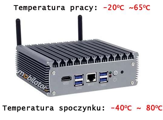 yBOX-X56-(6LAN)-I5 Solidnie zbudowany MiniPC przemysowy, USB, 6 LAN, 256GB SSD, 8GB