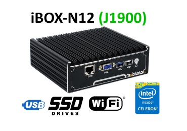 IBOX-N12 (J1900) v.2 - Mini pc Fanless z moduem WiFi + 4x LAN przeznaczony do hali magazynowej
