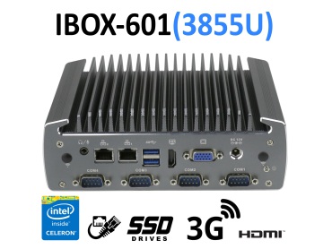 IBOX-601 v.4 - Przemysowy niewielki mini PC (VGA + HDMI) z wzmocnion obudow i pasywnym chodzeniem