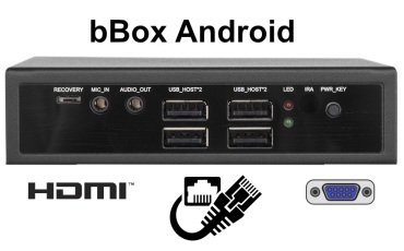 bBOX Android v.2 - Pyoodporny bezwentylatorowy komputer przemysowy z portem HDMI oraz systemem Android