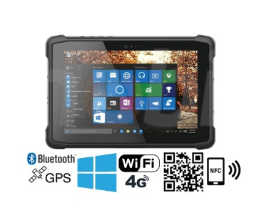 Emdoor I11H v.9 - Odporny na upadki 10-calowy tablet z Windows 10 IoT, Bluetooth 4.2, czytnikiem kodw 2D N3680 Honeywell, NFC , 4G, pamici 4GB RAM i 64GB ROM
