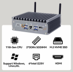 MiniPC yBOX-X56 I7 1165G7 8GB RAM 128GB SSD mSATA v1 - wsparcie dla linux/windows port HDMI dysk NVME SSD 11Gen i7 DDR4 wydajny szybki niewielki komputer przemysowy