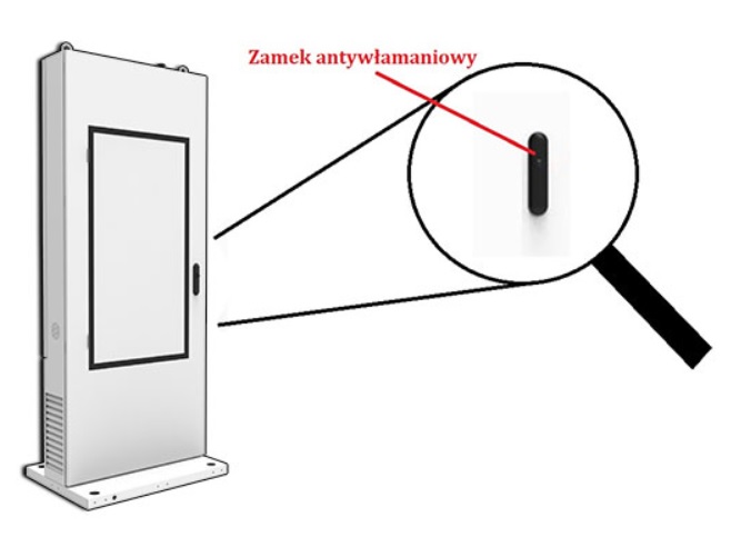 NoMobi Trex 43 cale totem zewnetrzny system antykradzieżowy IK10 IP65