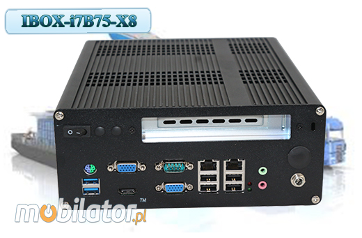 Przemysowy Fanless MiniPC IBOX-i7B75-X8