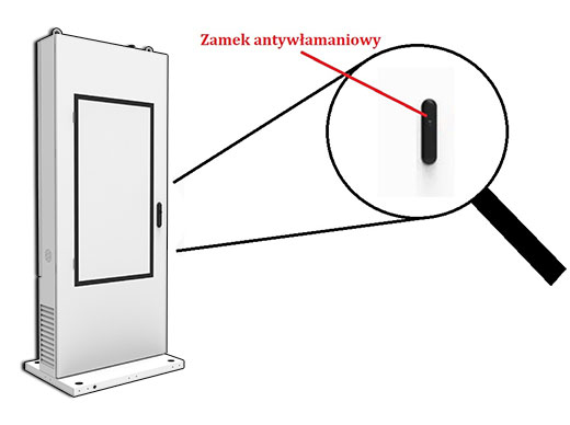 NoMobi Trex Hi43 cale totem zewnetrzny system antykradzieowy IK10 IP65