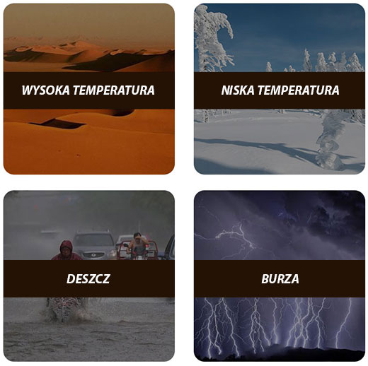 NoMobi Trex Hi43W cale totem Wysoka temperatura Niska temperatura Deszcz Burza