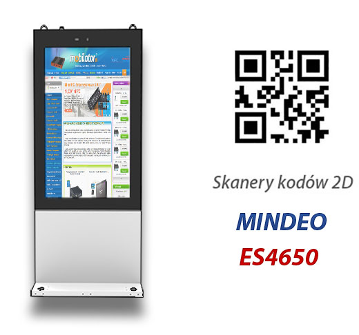 NoMobi Trex Hi55W cale totem zewntrzny z wbudowanym skanerem kodw 1D 2D Mindeo