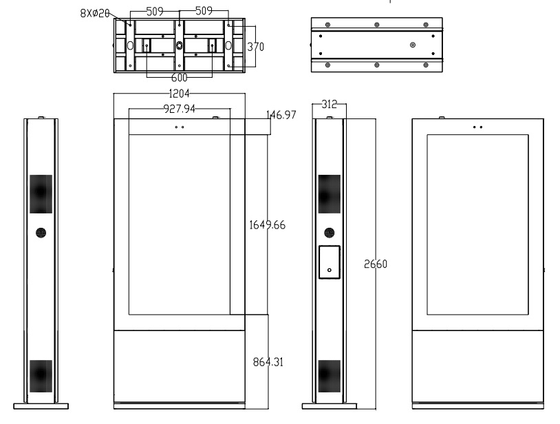 nomobi trex Hi75W Obudowa panelu wykonana z najwyszej jakoci metalu pokrytego powok galwaniczn dua odporno na uszkodzenia mechaniczne i cikie warunki atmosferyczne