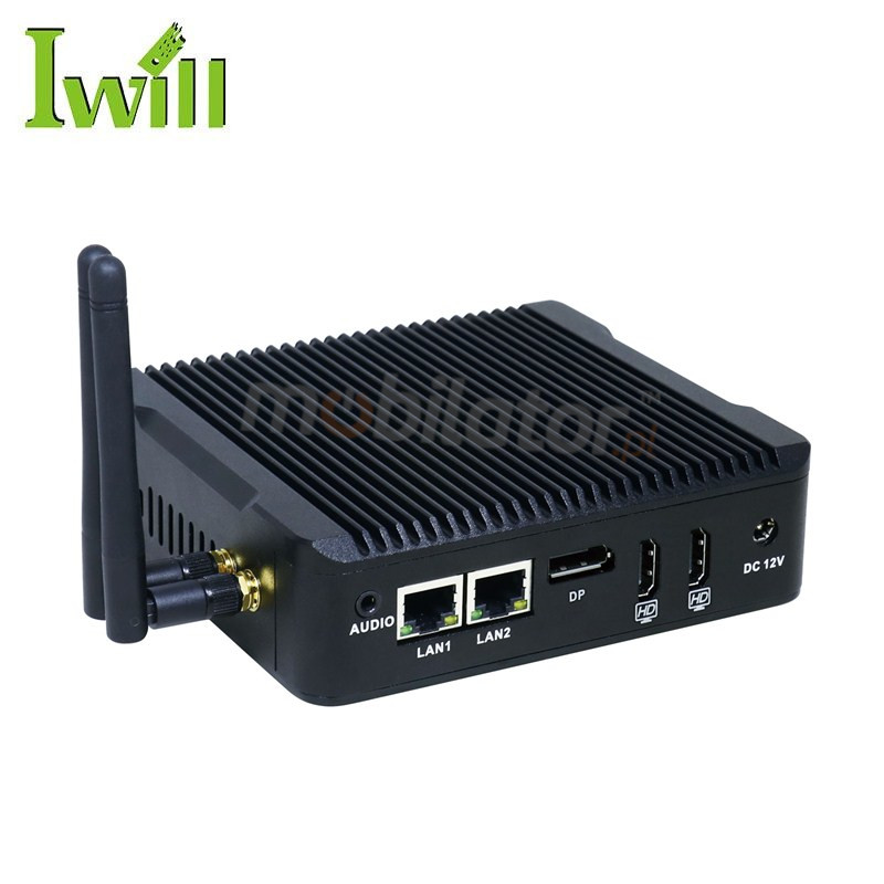 IBOX N5B v.1 - Odporny miniPC BAREBONE z czterordzeniowym procesorem Intel Celeron, portami 2x USB 2.0, 2x USB 3.0, 2x RS232 oraz 2x LAN