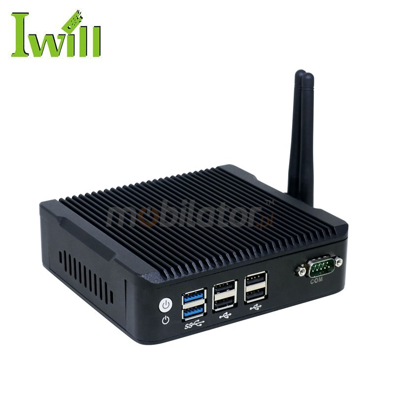 IBOX N5B v.1 - Odporny miniPC BAREBONE z czterordzeniowym procesorem Intel Celeron, portami 2x USB 2.0, 2x USB 3.0, 2x RS232 oraz 2x LAN