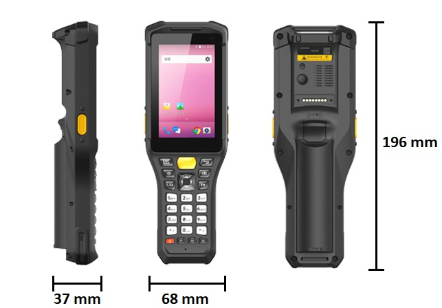 Wodoszczelny inwentaryzator w formie smartfona  (System Android 9.0) oraz NFC w kompaktowych wymiarach